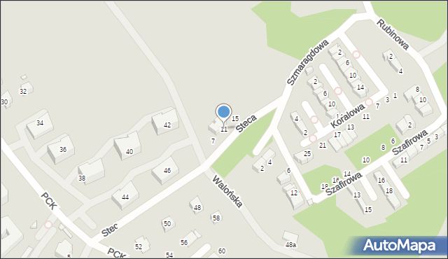Jelenia Góra, Steca Józefa, ks. prał., 11, mapa Jelenia Góra