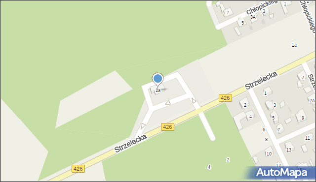 Jemielnica, Strzelecka, 1a, mapa Jemielnica