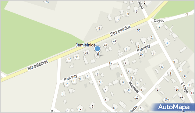 Jemielnica, Strzelecka, 38A, mapa Jemielnica