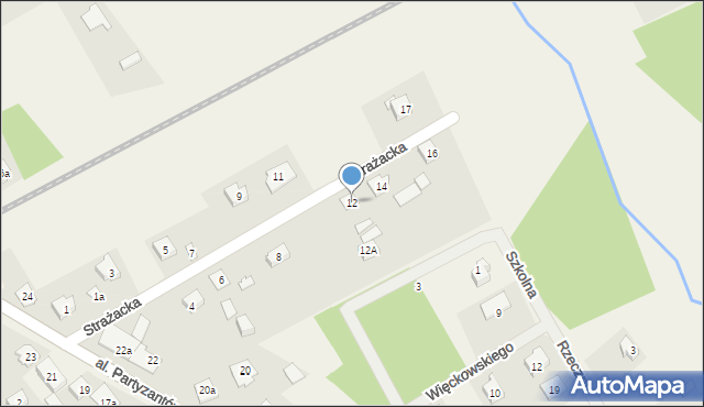 Jesionka, Strażacka, 12, mapa Jesionka