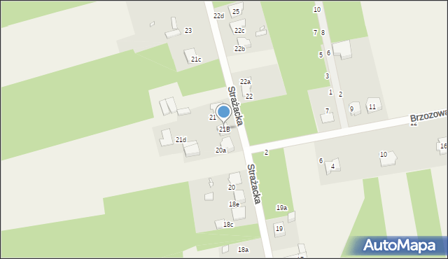 Kalej, Strażacka, 21B, mapa Kalej