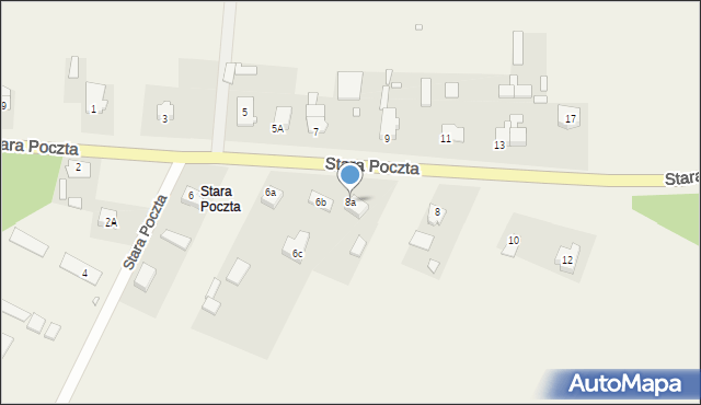 Kalinowice, Stara Poczta, 8a, mapa Kalinowice