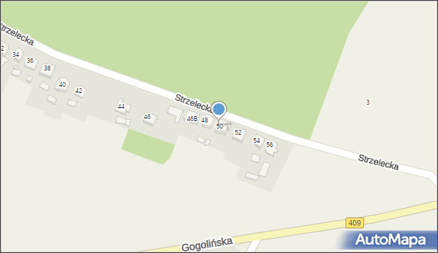 Kalinowice, Strzelecka, 50, mapa Kalinowice