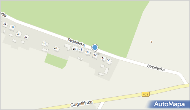 Kalinowice, Strzelecka, 52, mapa Kalinowice