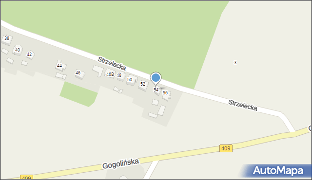 Kalinowice, Strzelecka, 54, mapa Kalinowice