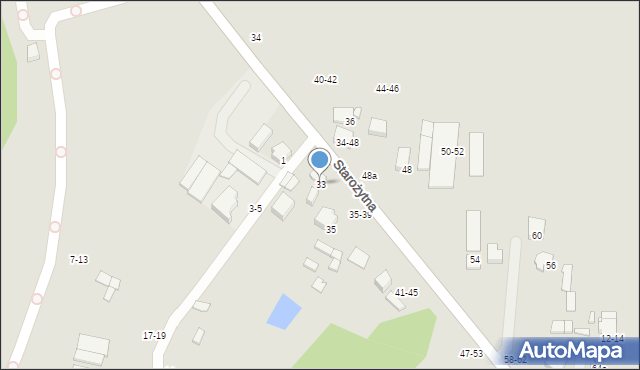 Kalisz, Starożytna, 33, mapa Kalisza