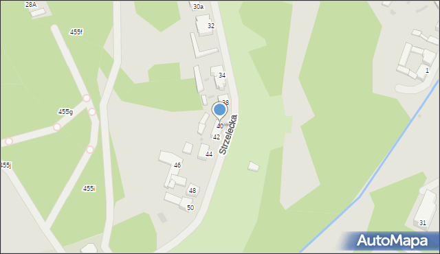 Kalisz Pomorski, Strzelecka, 40, mapa Kalisz Pomorski