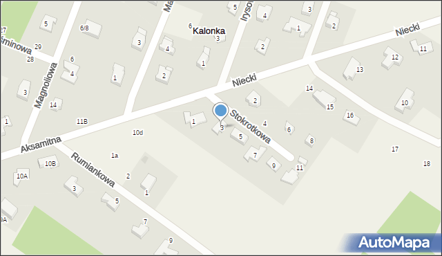 Kalonka, Stokrotkowa, 3, mapa Kalonka