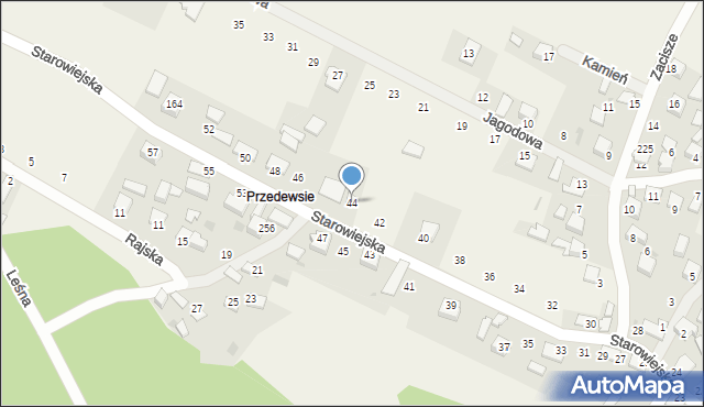 Kamień, Starowiejska, 44, mapa Kamień
