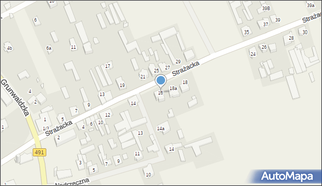 Kamyk, Strażacka, 16, mapa Kamyk