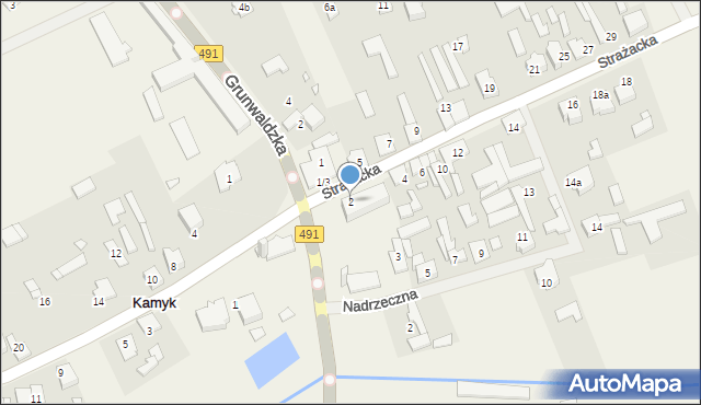 Kamyk, Strażacka, 2, mapa Kamyk