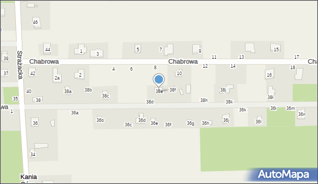 Kania Góra, Strażacka, 38e, mapa Kania Góra