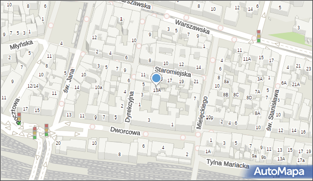 Katowice, Staromiejska, 13A, mapa Katowic