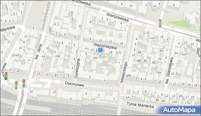 Katowice, Staromiejska, 15A, mapa Katowic