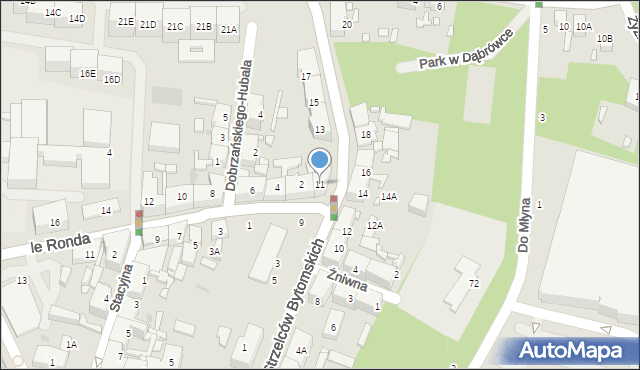 Katowice, Strzelców Bytomskich, 11, mapa Katowic