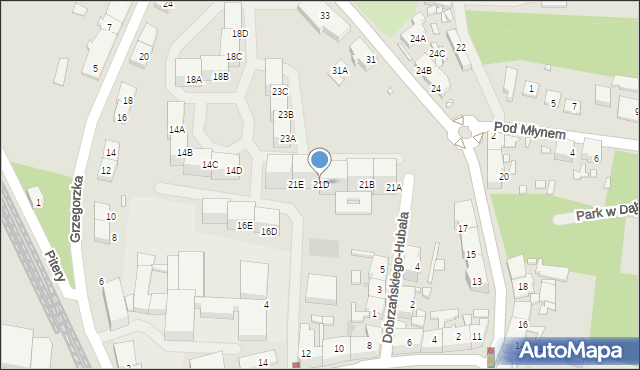 Katowice, Strzelców Bytomskich, 21D, mapa Katowic