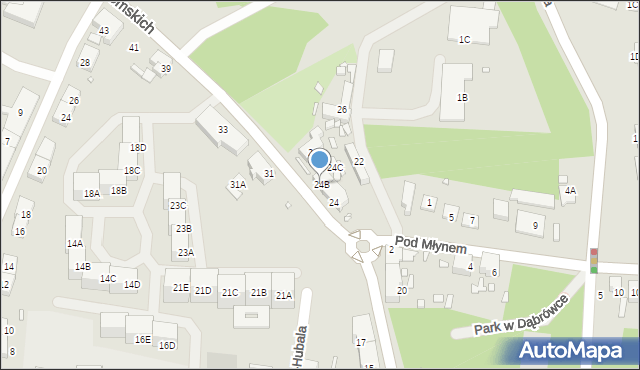 Katowice, Strzelców Bytomskich, 24B, mapa Katowic