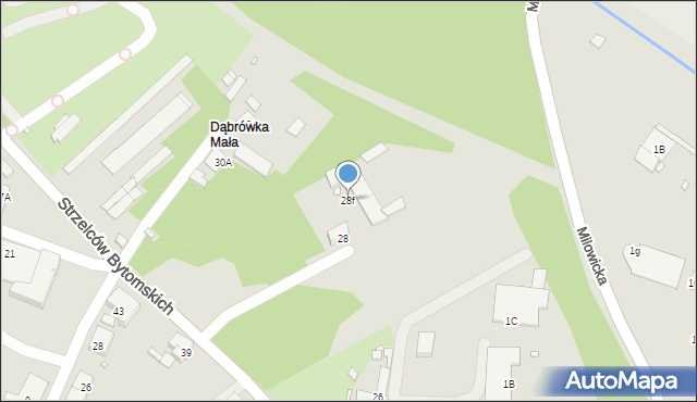 Katowice, Strzelców Bytomskich, 28f, mapa Katowic