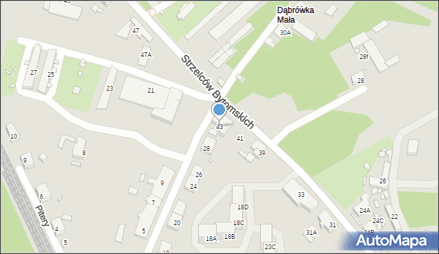 Katowice, Strzelców Bytomskich, 43, mapa Katowic