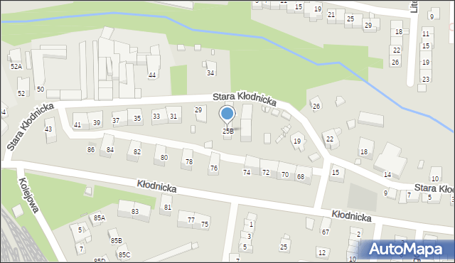 Katowice, Stara Kłodnicka, 25B, mapa Katowic