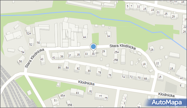 Katowice, Stara Kłodnicka, 31, mapa Katowic