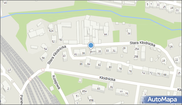 Katowice, Stara Kłodnicka, 37, mapa Katowic