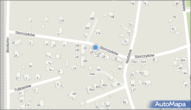 Katowice, Storczyków, 22, mapa Katowic