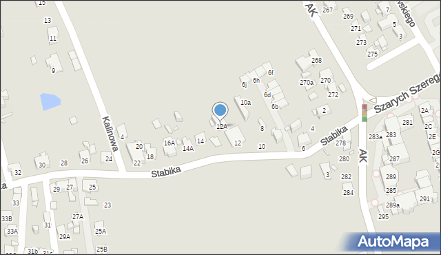 Katowice, Stabika Karola, 12A, mapa Katowic