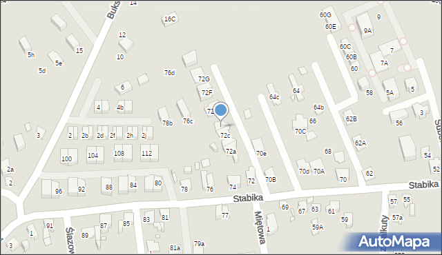 Katowice, Stabika Karola, 72d, mapa Katowic