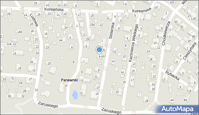 Katowice, Stolarska, 7, mapa Katowic