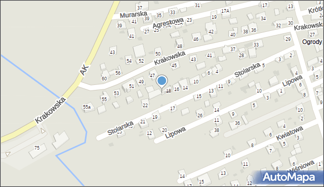 Kazimierza Wielka, Stolarska, 20A, mapa Kazimierza Wielka