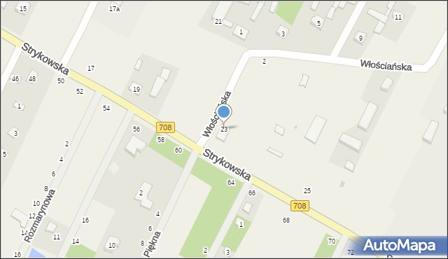 Kębliny, Strykowska, 23, mapa Kębliny