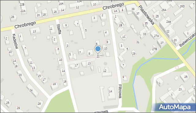 Kędzierzyn-Koźle, Staffa Leopolda, 11, mapa Kędzierzyna-Koźle