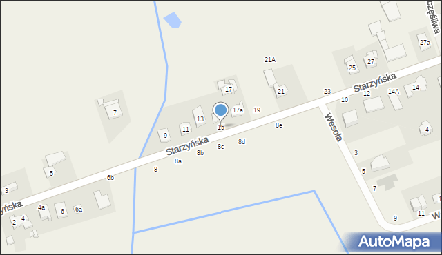 Kiekrz, Starzyńska, 15, mapa Kiekrz