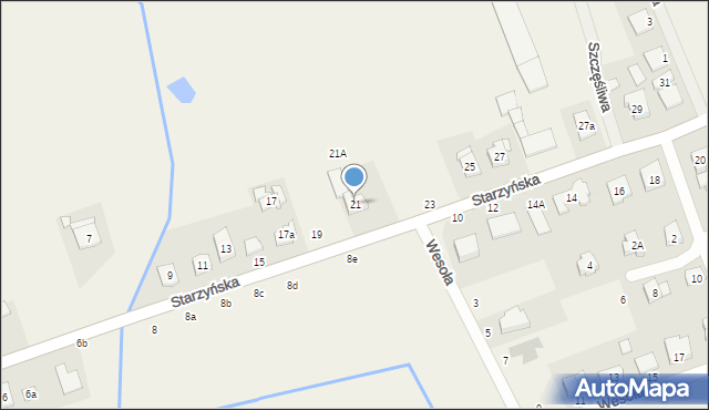 Kiekrz, Starzyńska, 21, mapa Kiekrz