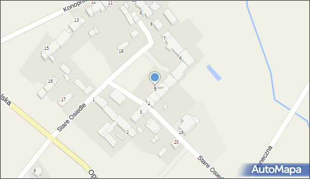 Kielcza, Stare Osiedle, 5, mapa Kielcza