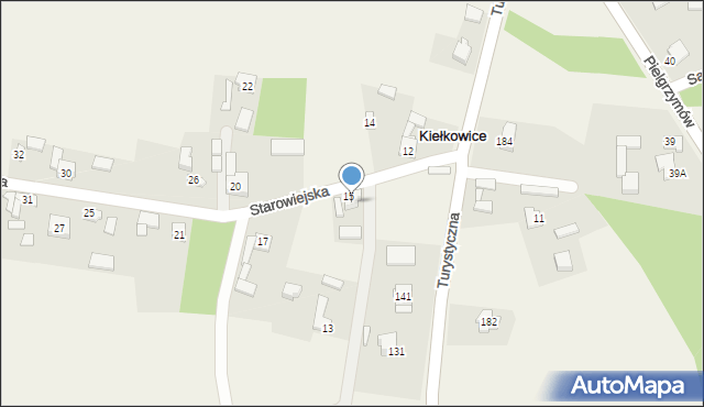 Kiełkowice, Starowiejska, 11, mapa Kiełkowice