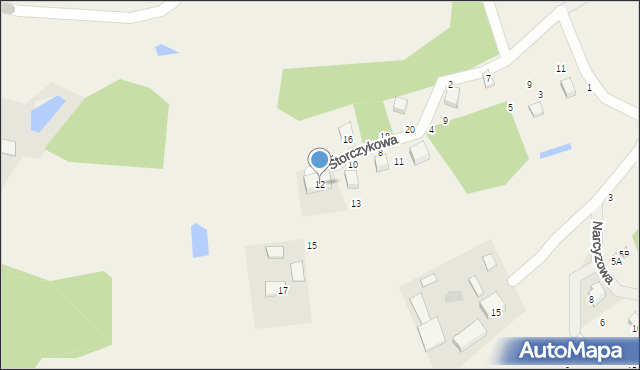 Kielno, Storczykowa, 12, mapa Kielno