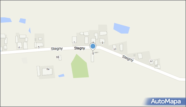 Kiełpin, Stegny, 6, mapa Kiełpin