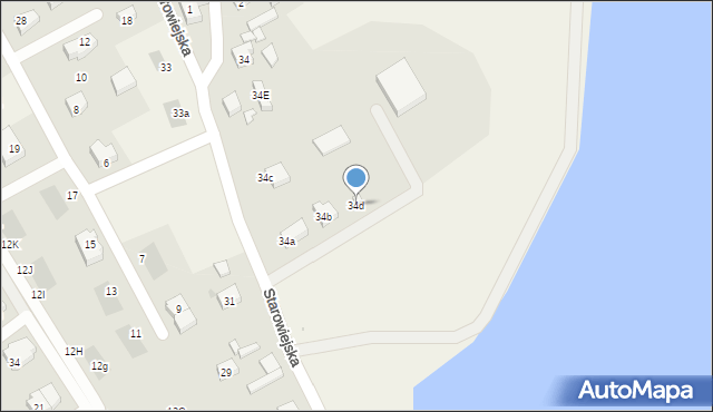 Kiełpino, Starowiejska, 34d, mapa Kiełpino