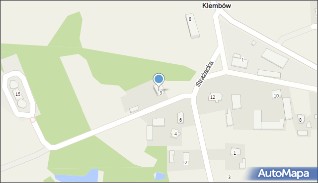 Klembów, Strażacka, 3, mapa Klembów