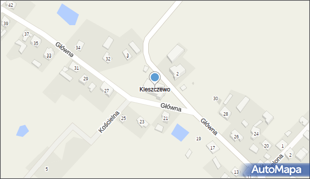 Kleszczewo Kościerskie, Stawickiego Ignacego, ks., 1, mapa Kleszczewo Kościerskie