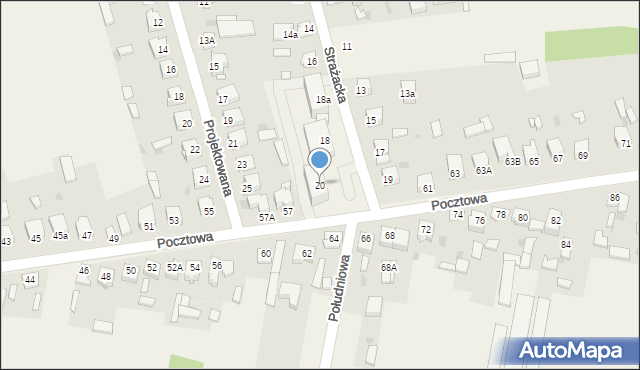 Kłomnice, Strażacka, 20, mapa Kłomnice