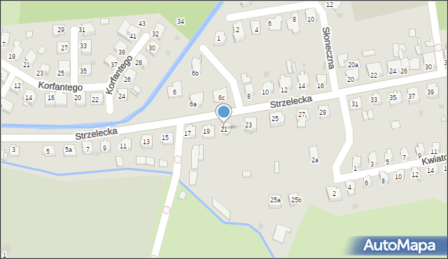 Kluczbork, Strzelecka, 21, mapa Kluczbork