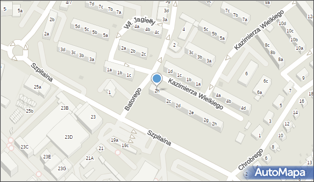 Knurów, Stefana Batorego, 2h, mapa Knurów