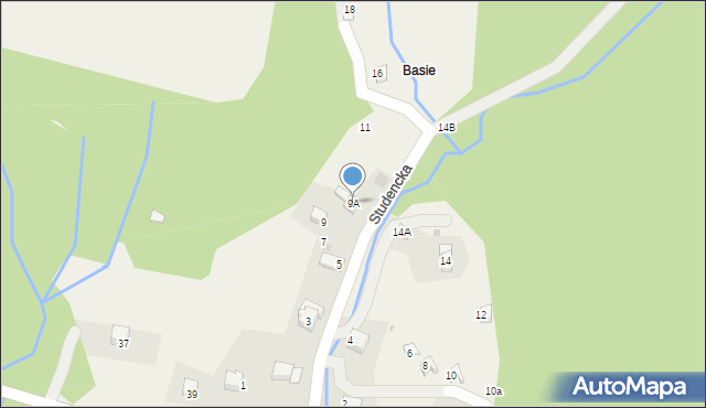 Kocierz Rychwałdzki, Studencka, 9A, mapa Kocierz Rychwałdzki