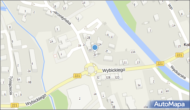 Kolbudy, Staromłyńska, 2c, mapa Kolbudy