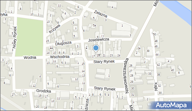 Koło, Stary Rynek, 18, mapa Koło