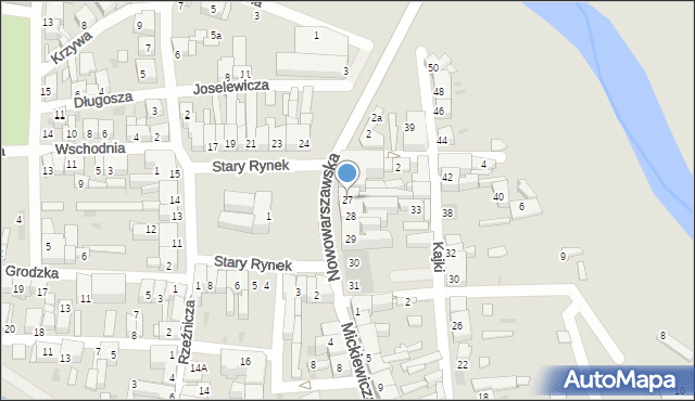 Koło, Stary Rynek, 27, mapa Koło