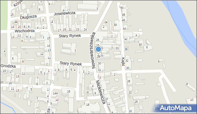Koło, Stary Rynek, 29, mapa Koło